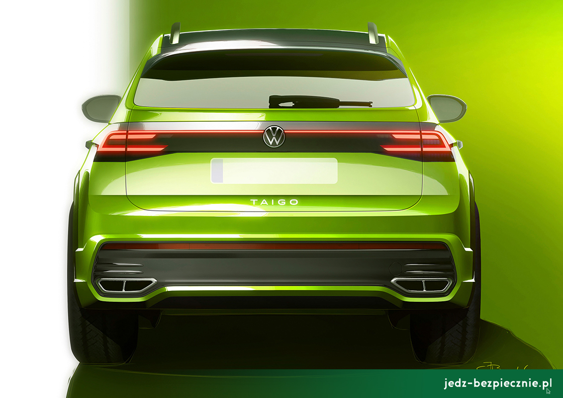 Premiera tygodnia - Volkswagen Taigo - pierwszy szkic, tył auta